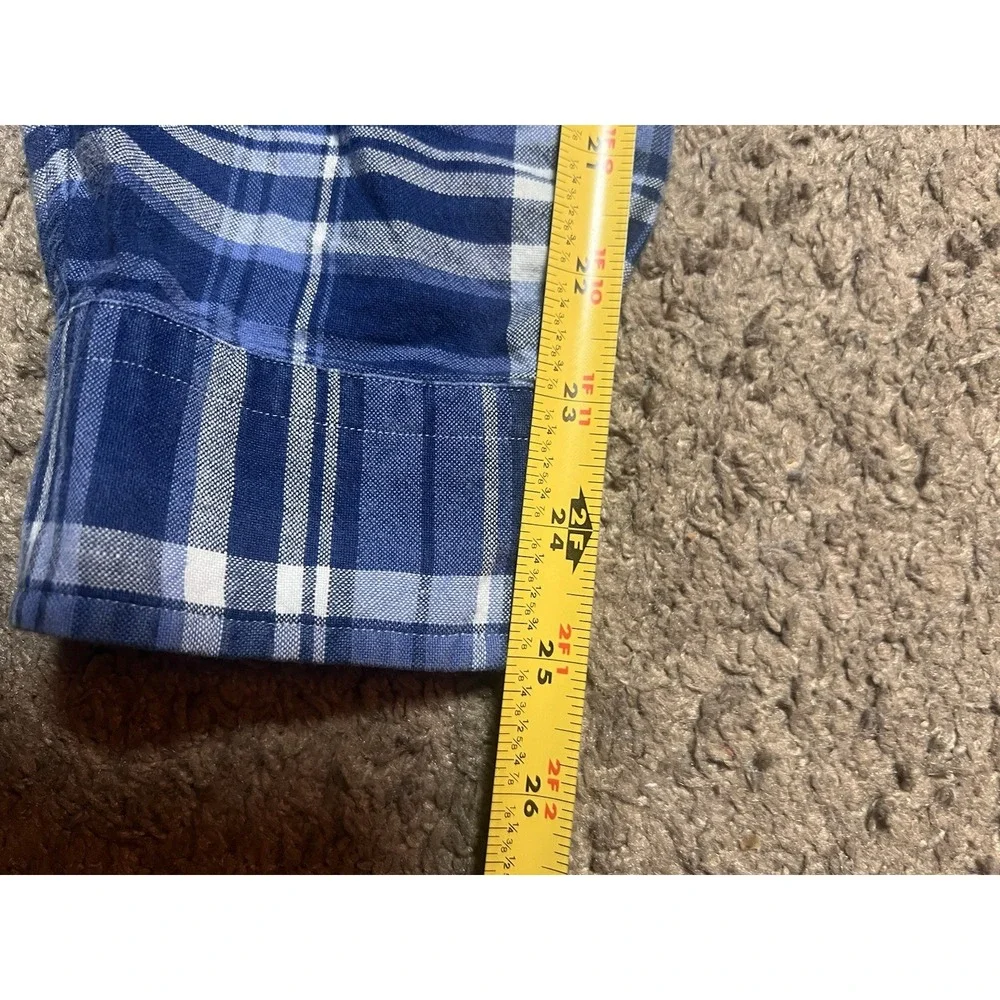 Polo Ralph Lauren Classic‎ Fit Indigo Plaid Oxford Button-Down Shirt Blue/white